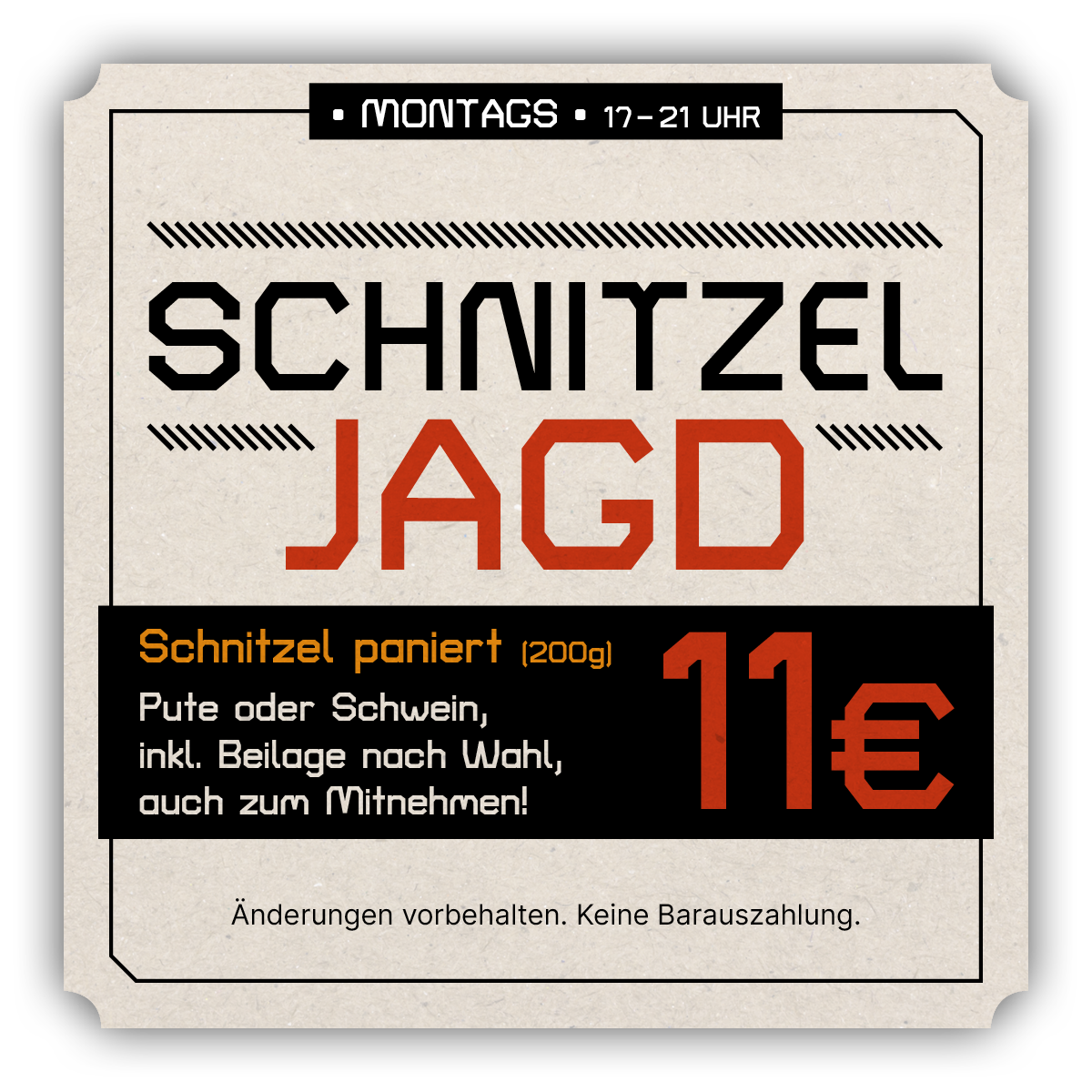 Montag Schnitzeljagd